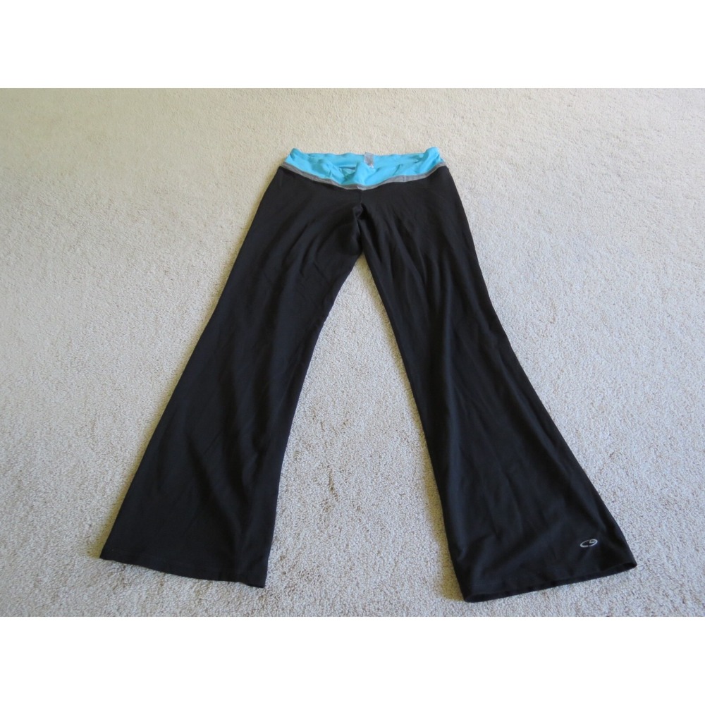 Women's Champion C9 Joggers Sweatpants Size Large Black Blue Waist